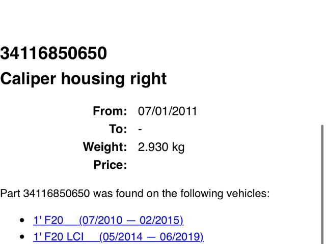 bontott BMW 3 F31 Jobb hátsó Féknyereg Munkahengerrel