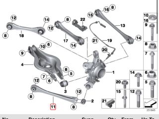 bontott BMW 3 F31 Bal hátsó Alsó Hátsó Lengőkar