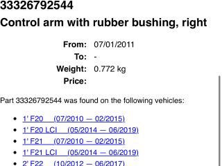 bontott BMW 3 F31 Bal hátsó Felső Lengőkar