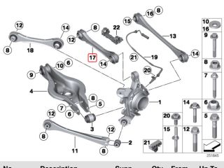 bontott BMW 3 F31 Bal hátsó Felső Lengőkar