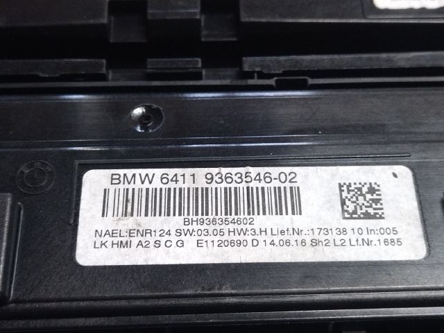 bontott BMW 3 F31 Fűtéskapcsoló (digit klímás)