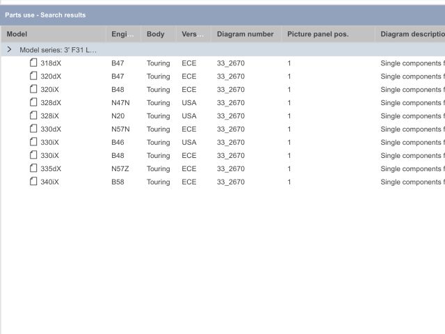 bontott BMW 3 F31 Hátsó Lengéscsillapító (Pozíciófüggetlen)