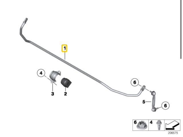 bontott BMW 3 F31 Hátsó Vízszintes Stabilizátor Rúd