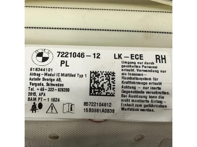 bontott BMW 3 F31 Jobb Fejlégzsák