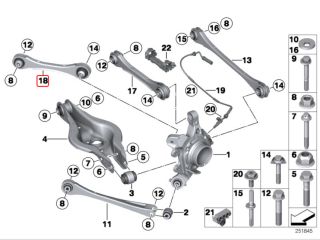 bontott BMW 3 F31 Jobb hátsó Felső Lengőkar