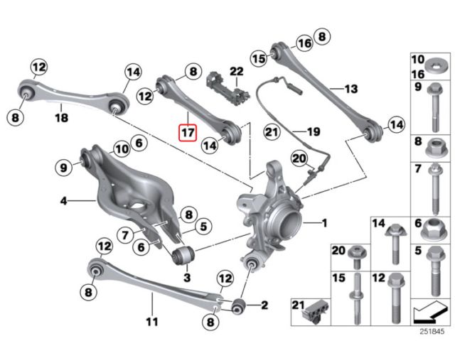 bontott BMW 3 F31 Jobb hátsó Felső Lengőkar