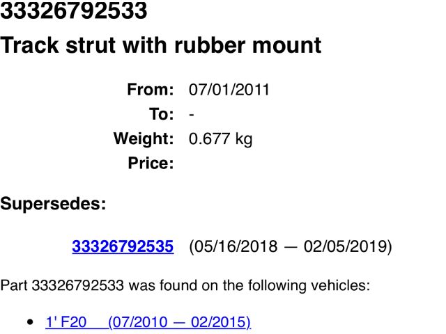 bontott BMW 3 F31 Jobb hátsó Felső Lengőkar