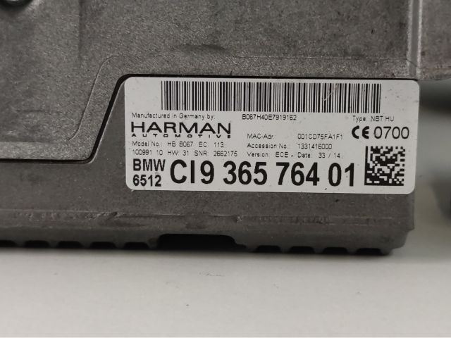 bontott BMW 3 F31 Navigációs Fejegység