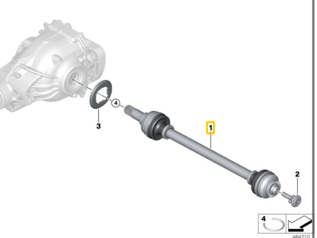 bontott BMW 3 G20-G80 Bal hátsó Féltengely