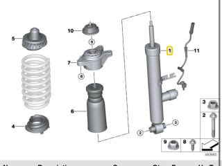 bontott BMW 3 G20-G80 Bal hátsó Lengéscsillapító