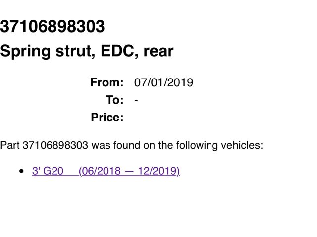 bontott BMW 3 G20-G80 Bal hátsó Lengéscsillapító