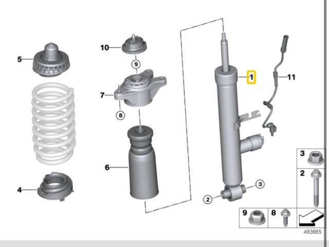 bontott BMW 3 G20-G80 Jobb hátsó Lengéscsillapító