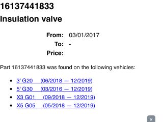 bontott BMW 3 G20-G80 Tankszellőztető Szelep