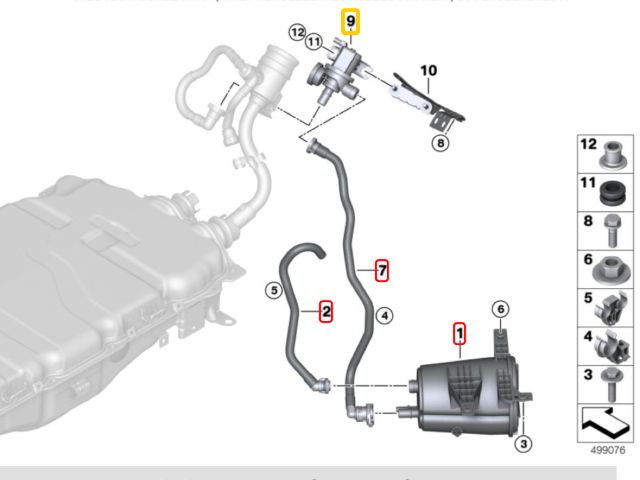 bontott BMW 3 G20-G80 Tankszellőztető Szelep