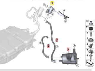 bontott BMW 3 G20-G80 Tankszellőztető Szelep