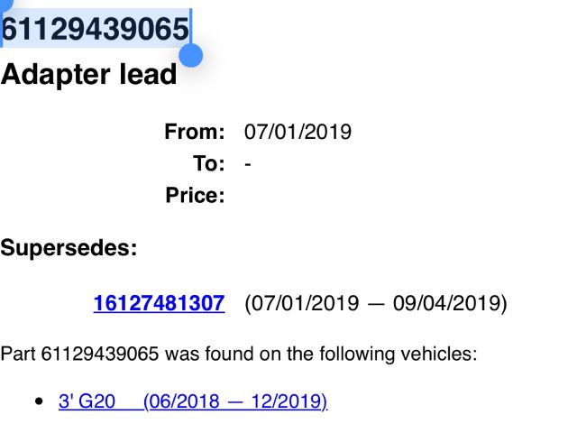 bontott BMW 3 G20-G80 Üzemanyag Kábelköteg