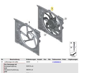 bontott BMW 3 G20-G80 Klímahűtő Ventilátor