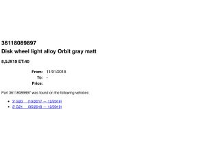 bontott BMW 3 G20-G80 Alufelni (1 db)