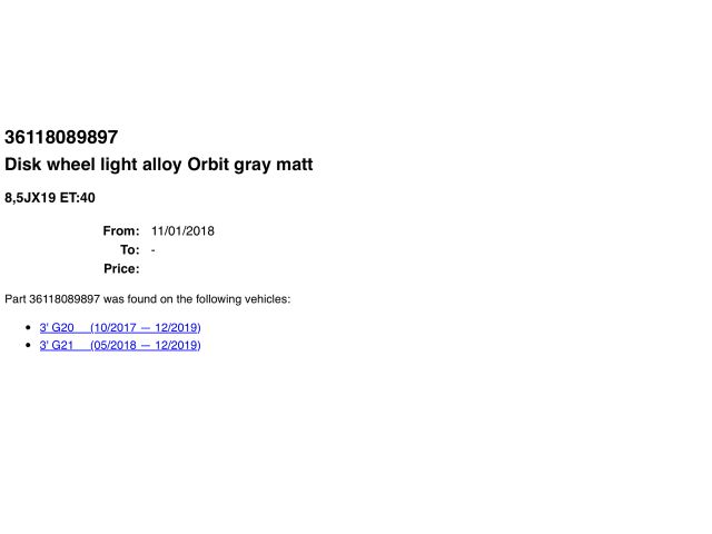 bontott BMW 3 G20-G80 Alufelni (1 db)