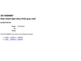 bontott BMW 3 G20-G80 Alufelni (1 db)