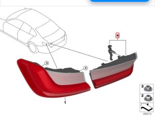 bontott BMW 3 G20-G80 Bal Belső Hátsó Lámpa