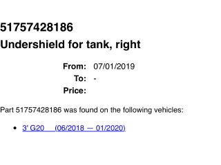 bontott BMW 3 G20-G80 Bal Fenéklemez