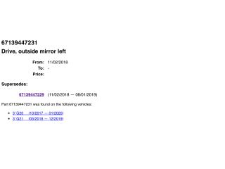 bontott BMW 3 G20-G80 Bal Visszapillantó Tükör Motor