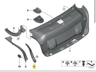 bontott BMW 3 G20-G80 Csomagtérajtó Burkolat (Részeivel)