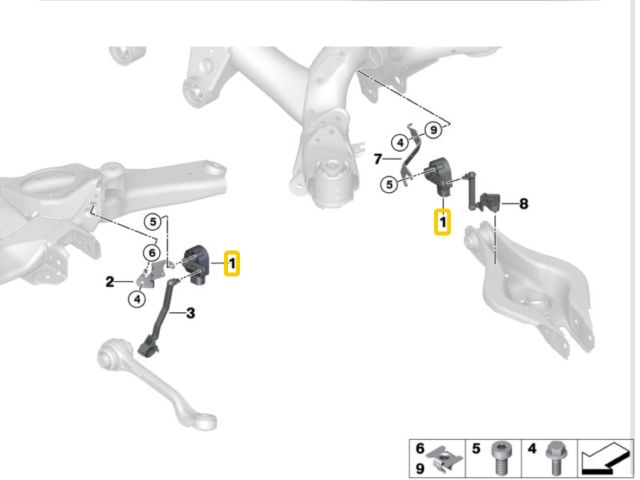 bontott BMW 3 G20-G80 Első Xenon Szintszabályzó Jeladó