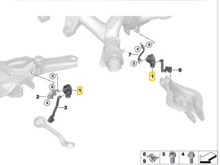 bontott BMW 3 G20-G80 Első Xenon Szintszabályzó Jeladó