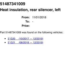 bontott BMW 3 G20-G80 Hátsó Kipufogó Dob Hővédő Lemez