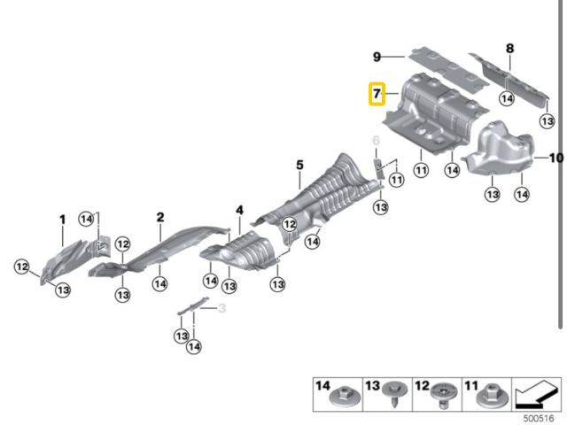 bontott BMW 3 G20-G80 Hátsó Kipufogó Dob Hővédő Lemez