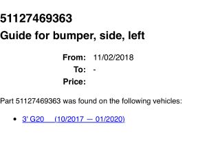 bontott BMW 3 G20-G80 Hátsó középső Lökhárító Tartó (Műanyag)