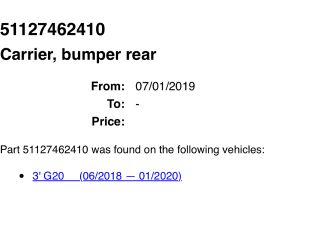 bontott BMW 3 G20-G80 Hátsó Lökhárító Merevítő (Fém)