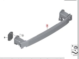 bontott BMW 3 G20-G80 Hátsó Lökhárító Merevítő (Fém)