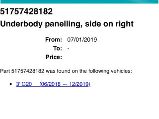 bontott BMW 3 G20-G80 Jobb Fenéklemez