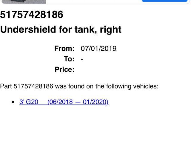 bontott BMW 3 G20-G80 Jobb Fenéklemez