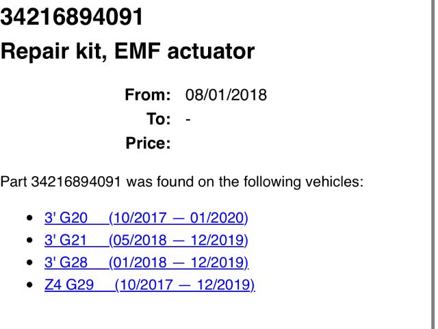 bontott BMW 3 G20-G80 Kézifék Motor