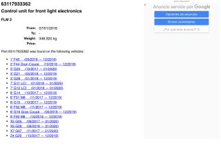 bontott BMW 3 G20-G80 LED Trafó