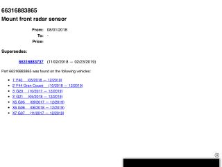 bontott BMW 3 G20-G80 Távolságtartó Szenzor