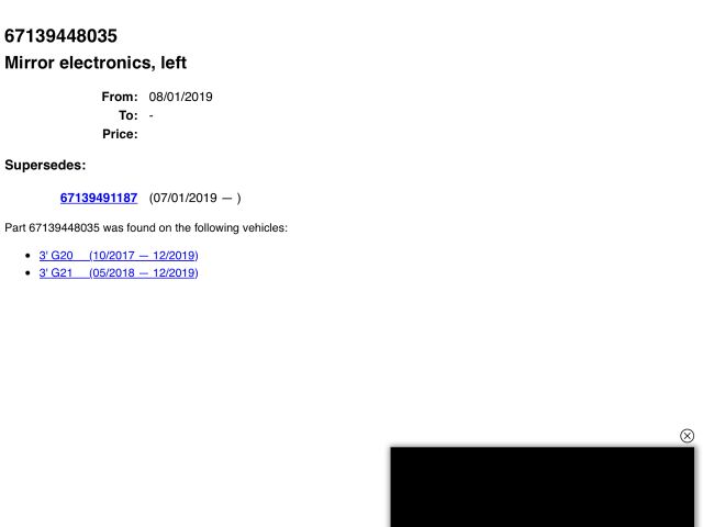 bontott BMW 3 G20-G80 Tükör Állító Elektronika