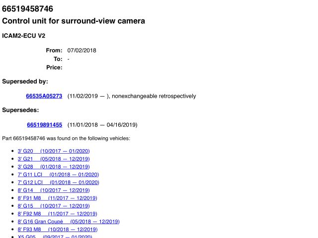 bontott BMW 3 G20-G80 Video Elektronika