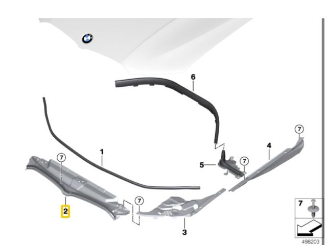 bontott BMW 3 G21, G81 Első Lökhárító Tartó Felső