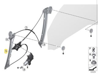 bontott BMW 4 Bal első Ablakemelő Szerkezet (Elektromos)