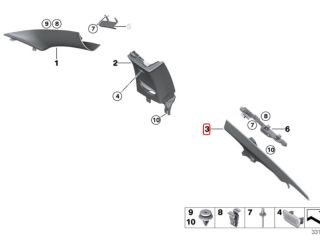 bontott BMW 4 Jobb C Oszlop Burkolat