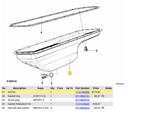bontott BMW 5 E28 Olajteknő