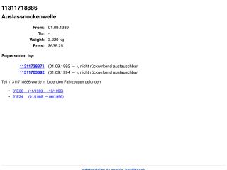 bontott BMW 5 E34 Kipufogó Vezérműtengely