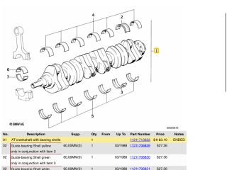 bontott BMW 5 E34 Főtengely (Magában)