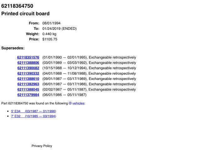 bontott BMW 5 E34 Kilométeróra