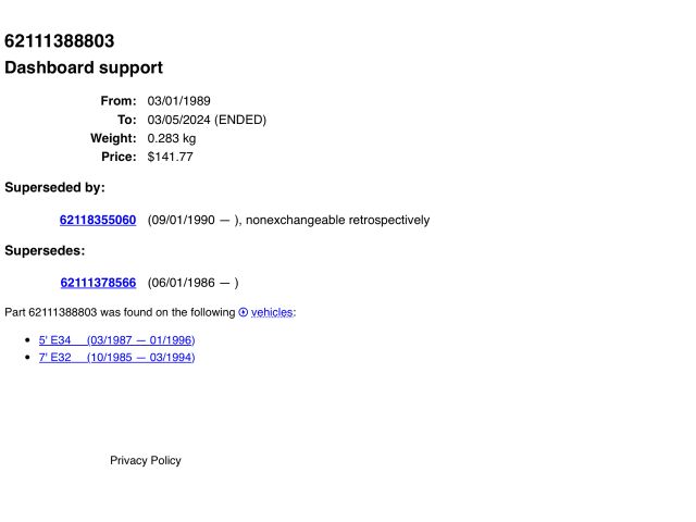 bontott BMW 5 E34 Kilométeróra